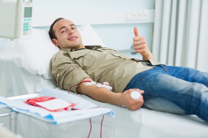po dárcovství krve